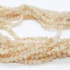 Roundelle Special Ceram/ Off White Ab Crystal 6Mm Glass Beads- Pack of 2 Strings (Approx. 150 Beads)