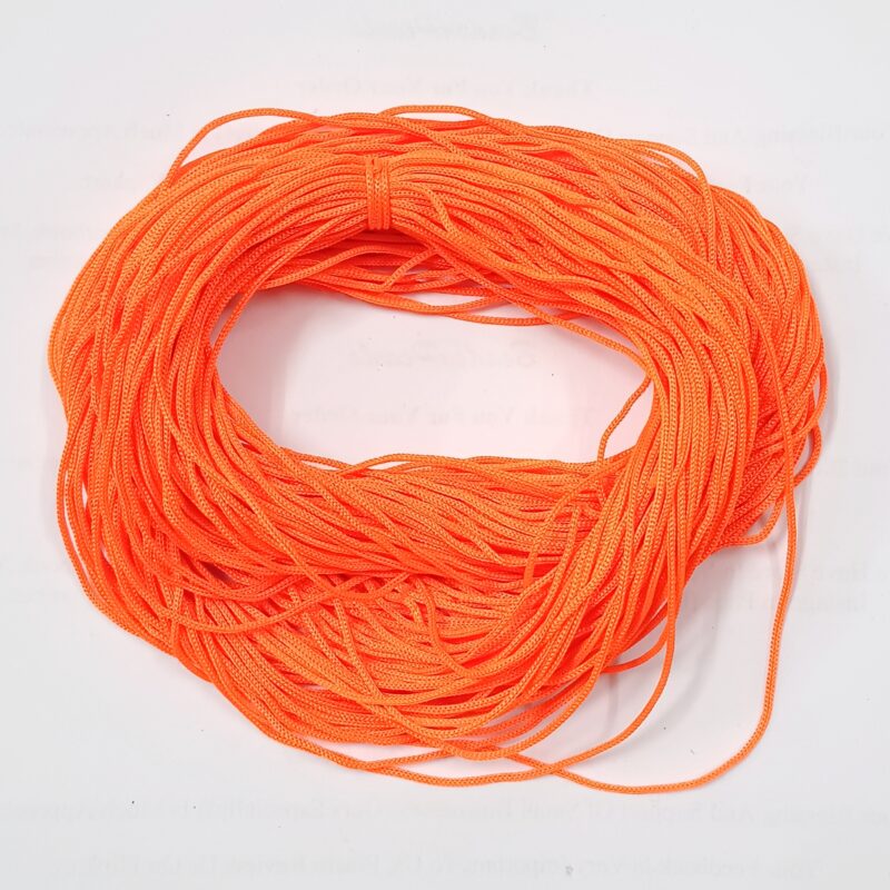 Braided Orange Polyester Thread Bracelet - Pack of 2 Bunch Approx. 50 Meters