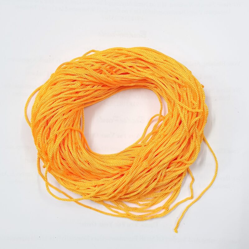 Braided Yellow Polyester Thread Bracelet - Pack of 2 Bunch Approx. 50 Meters