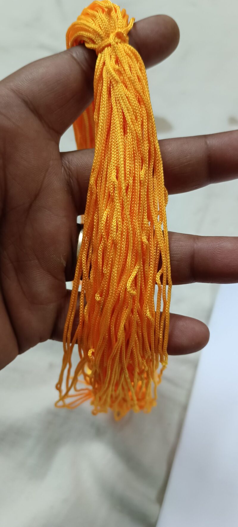 Braided Yellow Polyester Thread Bracelet - Pack of 2 Bunch Approx. 50 Meters - Image 2