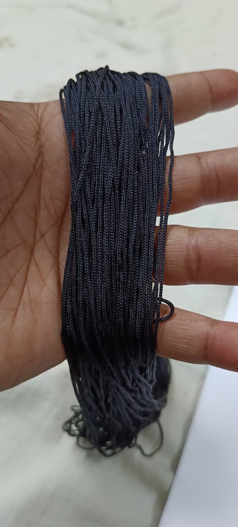 Braided Black Polyester Thread Bracelet - Pack of 2 Bunch Approx. 50 Meters - Image 2