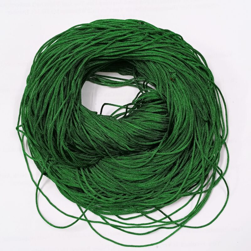 Braided  Dark Green Polyester Bracelet Thread - Pack of 2 Bunch Approx. 50 Meters