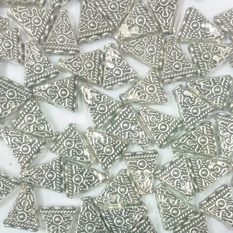 Oxidized Antique Silver Brass 3 Loop Link And Connectors Bar - 15 Mm - 10 Pcs Pack
