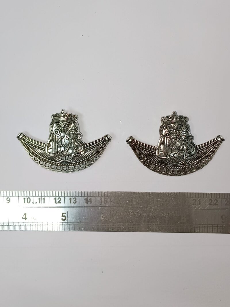 Oxidised Silver Antique Dokra Style Pendant 62*42Mm - Pack of 2 Pieces - Image 2