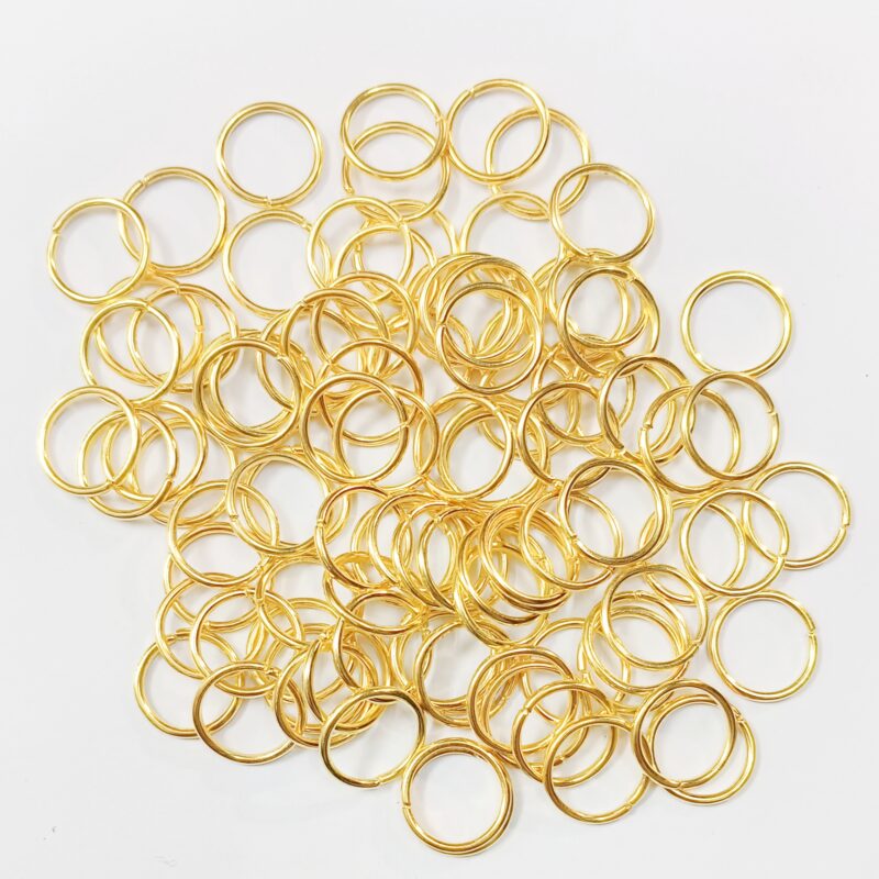 Golden Open Jump Ring , 2*12MM - 100 Pieces,30 Gram Pack
