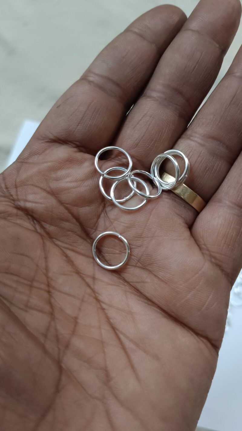 Silver Open Jump Ring , 2*12MM - 100 Pieces,30 Gram Pack - Image 2