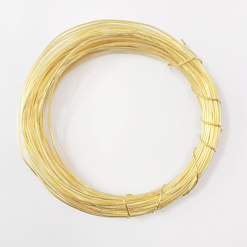 Acid Polish Brass Golden Plated Wire 20 Gauge - Per Coil Approx 100 Grams