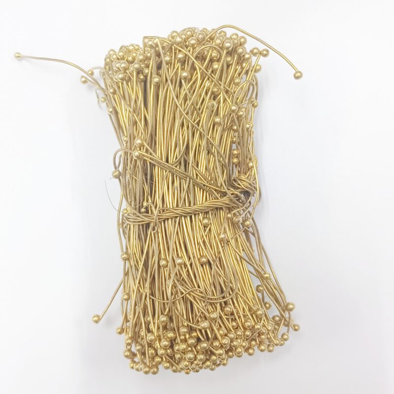 Brass Fuse Wire Double Head Ball Pins Golden 22 Guage  - 25 Grams