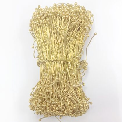 Brass Fuse Wire Double Head Ball Pins Golden 24 Guage  - 25 Grams