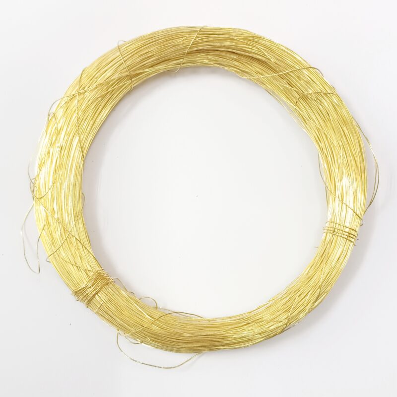 Acid Polish Brass Golden Plated Wire 26 Gauge - Per Coil Aprrox 100 Grams