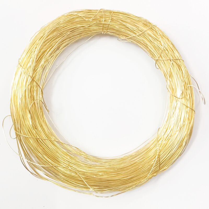 Acid Polish Golden Brass Wire 28 Gauge - Per Coil Approx 100 Grams