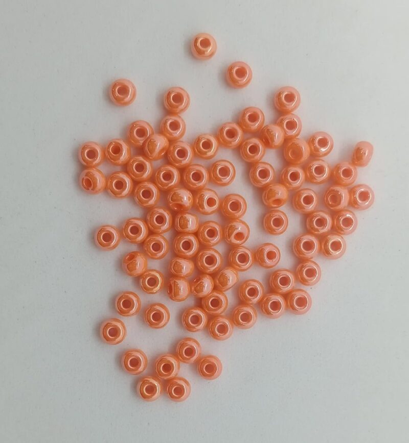 Preciosa Luster Orange Seed Bead 6/0 (4.1Mm) - Pack Of 50 Grams