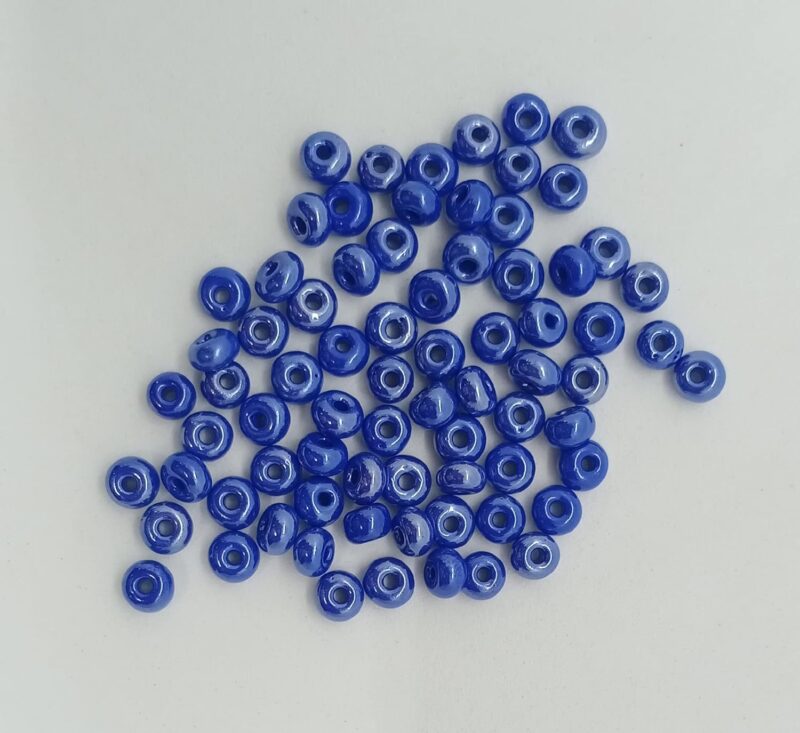 Preciosa Luster Blue Seed Bead 6/0 (4.1Mm) - Pack Of 50 Grams