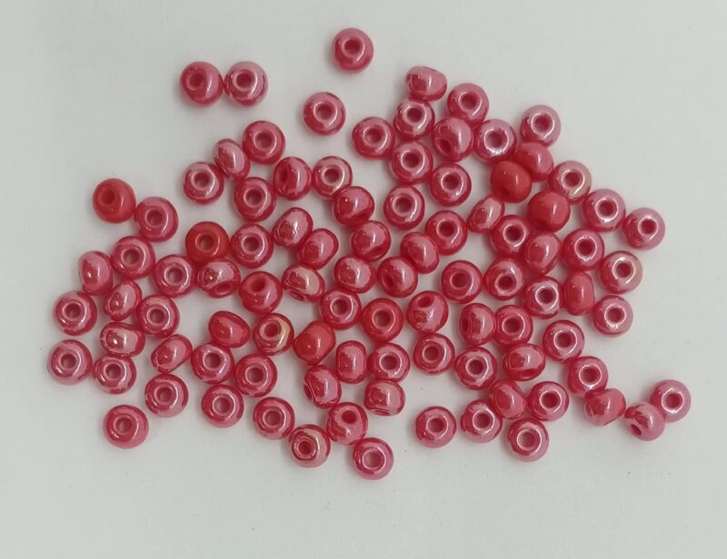 Preciosa Luster Red Seed Bead 6/0 (4.1Mm) - Pack Of 50 Grams