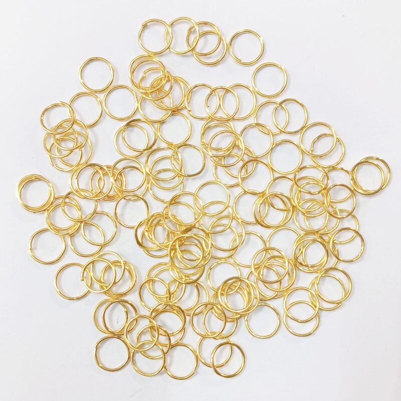 Golden Open Jump Rings, 8mm - Pack of 500 Pieces