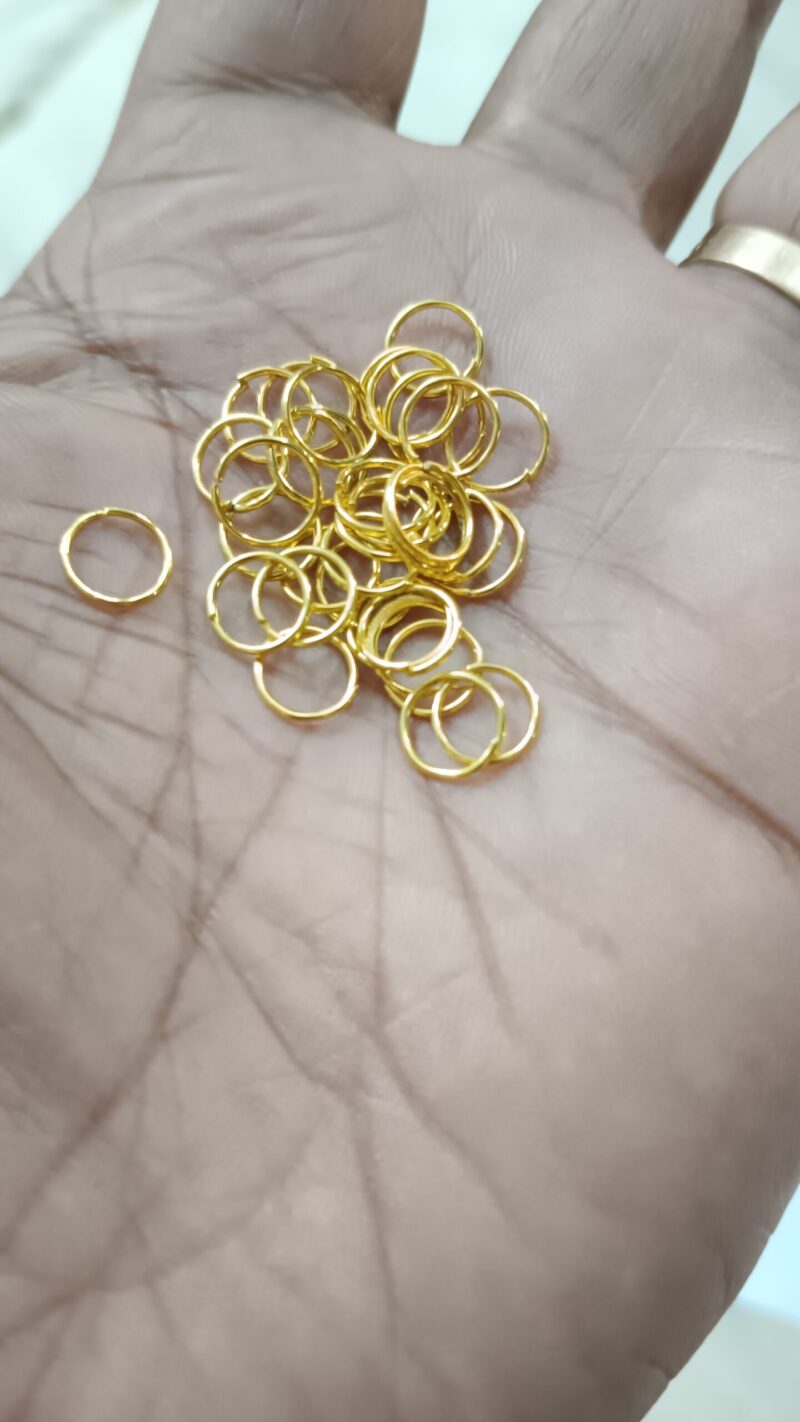 Golden Open Jump Rings, 8mm - Pack of 500 Pieces - Image 2