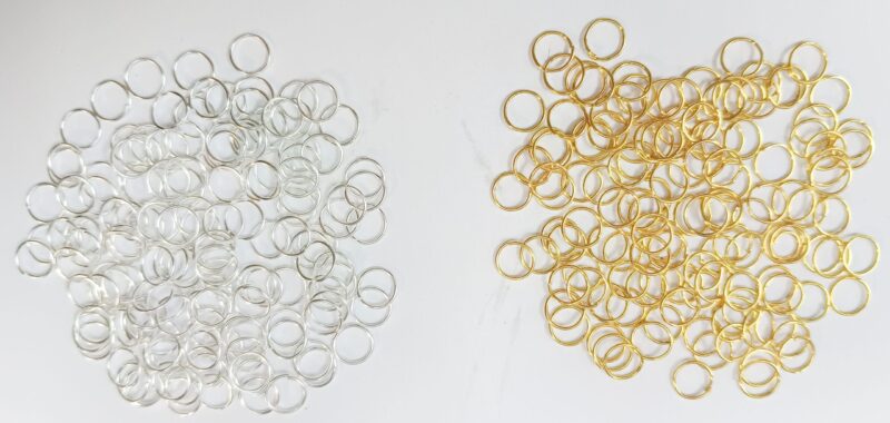 Golden/Silver Combo Open Jump Ring , 8MM - 500 Pieces Each,36 Gram Each Pack