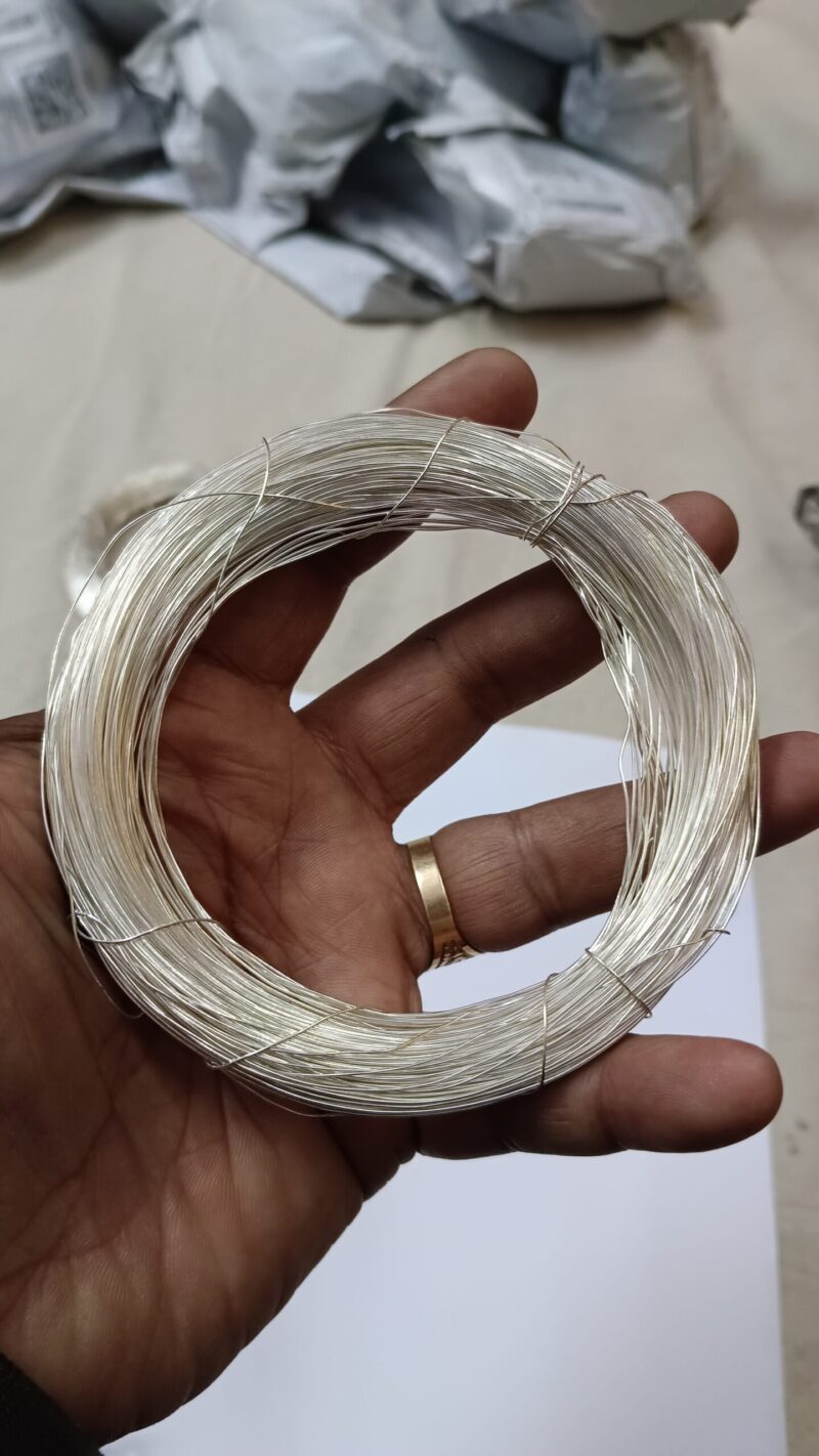 Acid Polish Brass Golden/Silver Plated Wire 24 Gauge , Combo - Per Coil Approx 100 Grams - Image 3