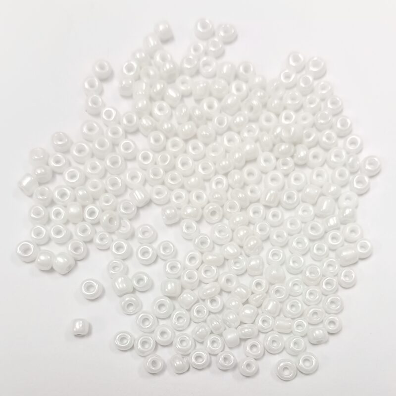 Preciosa White Seed Bead 8/0 (4.1Mm) - Pack Of 50 Grams