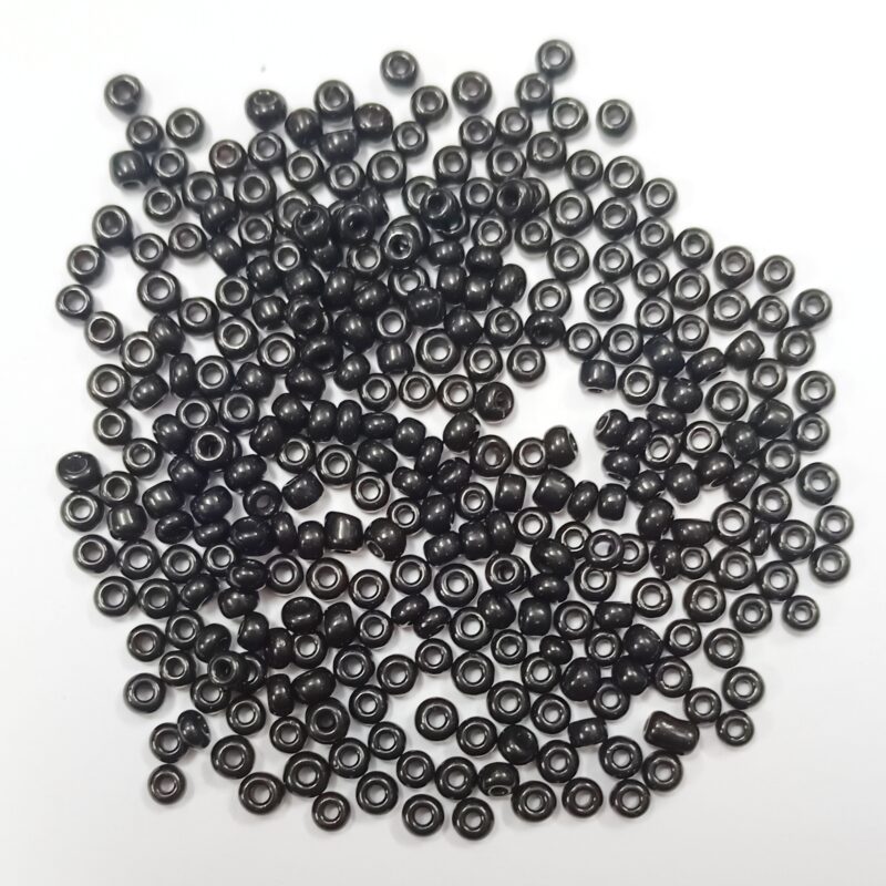 Preciosa Black Seed Bead 8/0 (4.1Mm) - Pack Of 50 Grams