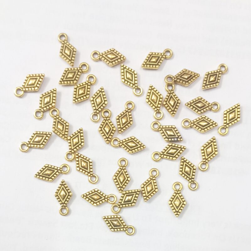 Oxidized Gold Plated Arrow Shaped Charms 13X5Mm - Pack Of 25 Pieces