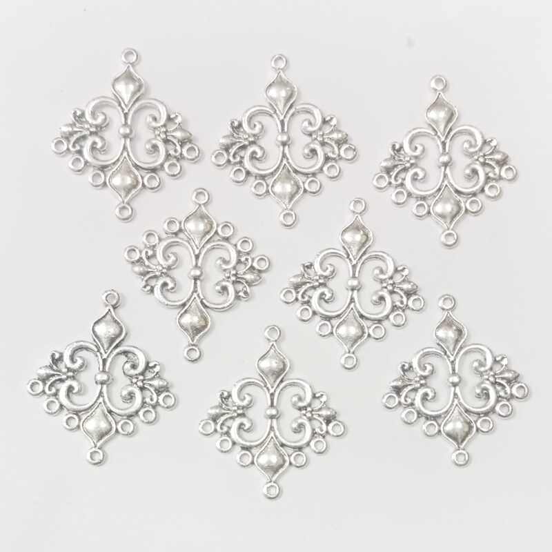 Oxidized Silver Plated Charms 28X25Mm - Pack of 10 Piece