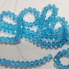 Transparent Firoji/ Sky Blue Roundelle Crystal Glass Beads for Jewelry Making - 8Mm (69 Crystals in 1 Line) - Pack of 2 lines