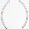 Iron Silver Bend Pipe Tubes/Hollow Necklace Pipe 10cm - Pack Of 2 Pair (4 Pieces) edit