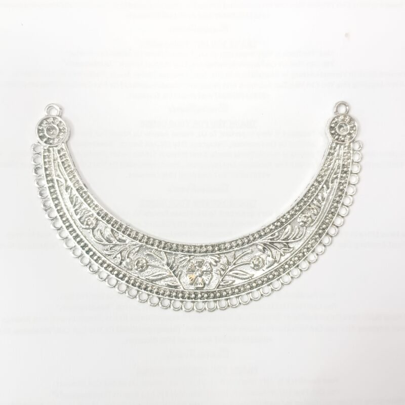Brass Silver Plated Hasli 11Mm*6Mm - Pack of 2 Pieces