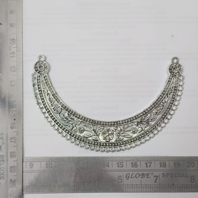 Brass Silver Plated Hasli 11Mm*6Mm - Pack of 2 Pieces - Image 2