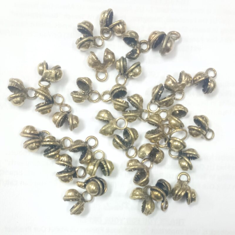 Golden Oxidized Open Mouth Ghungroo/Bell Charms Sold By 50 Pieces Pack