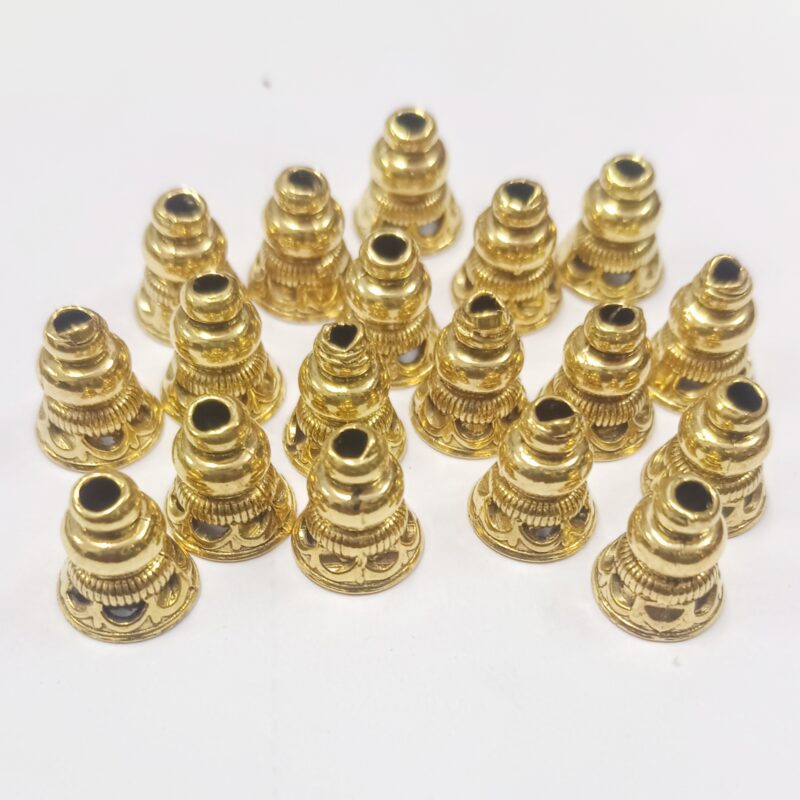 German Silver Golden Cone Bead Cap 9Mm * 6Mm – Pack Of 20 Pieces