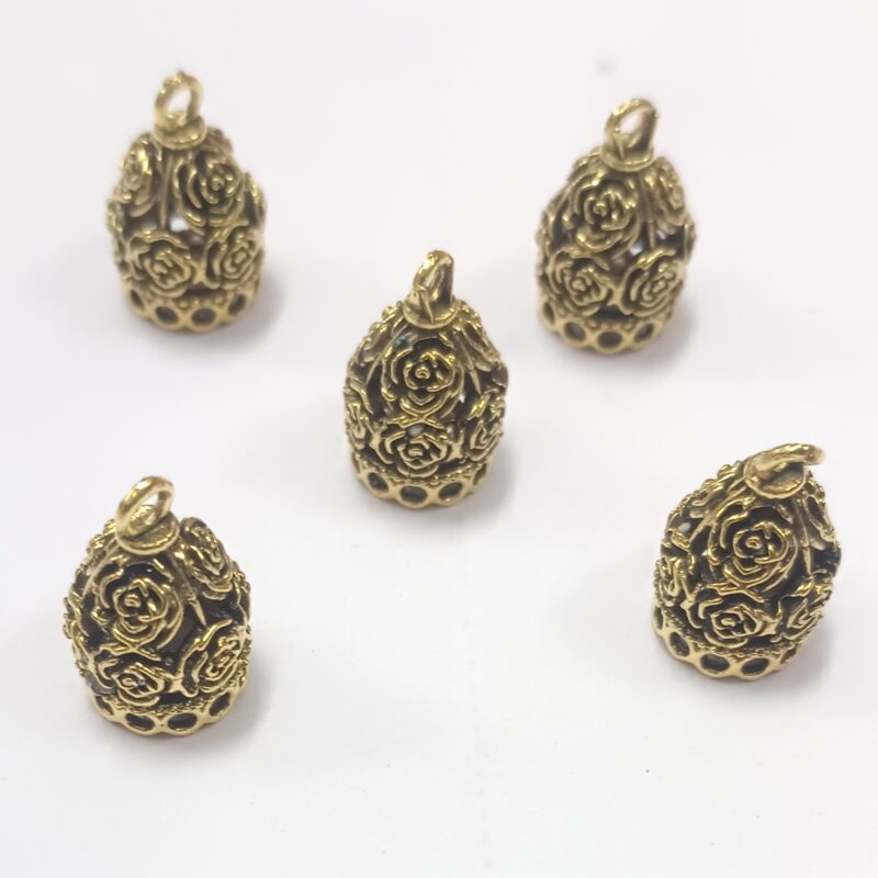 Oxidized Gold Plated Jhumka Base For Jewelry Making 10x20 Mm- Pack of 4 Pieces