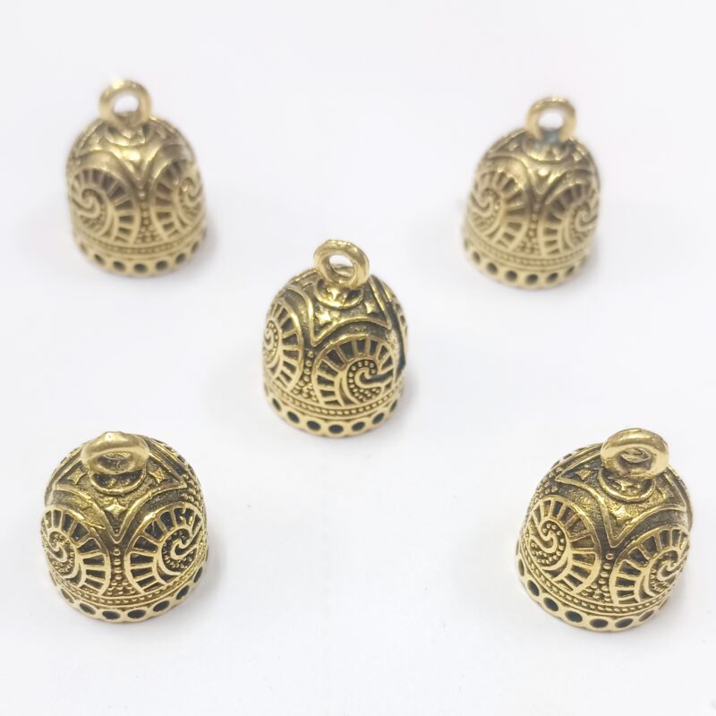 Oxidized Gold Plated Jhumka Base For Jewelry Making 10x10 Mm- Pack of 2 Pieces