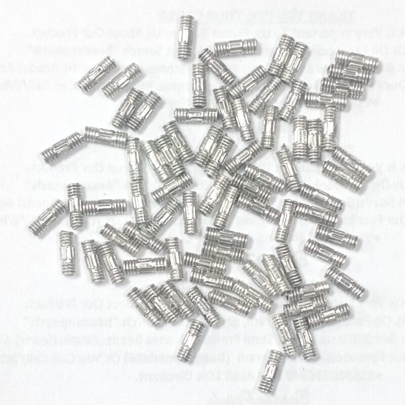 Oxidized Metal Silver Plated Tube Beads - 25 Pieces Pack