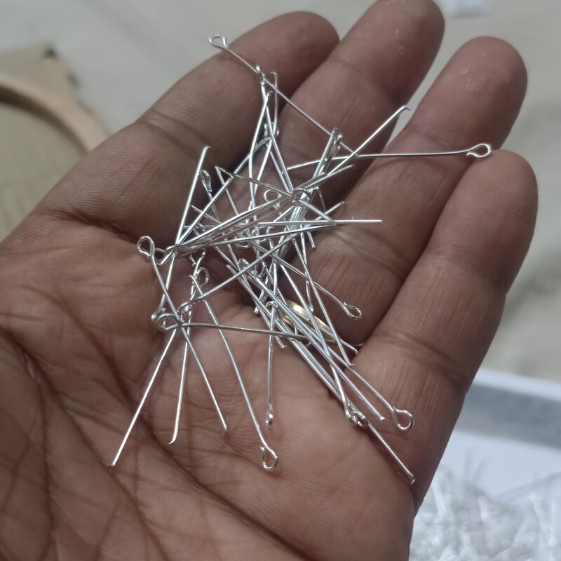 Silver Eye Pin 1. 5 Inch (38Mm) - Sold As A Pack Of 50 Grams (Approx. 400 Pieces) - Image 2