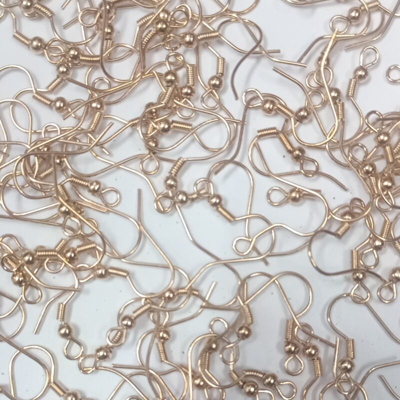 Copper Plated Earring Hooks Fish Hook Earring Parts 20X7 Mm- Pack Of 100 Pieces