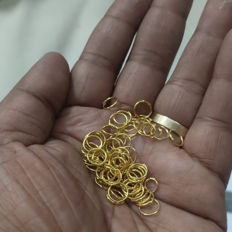 Golden Iron Open Jump Rings, 6mm - Pack of 500 Pieces(40 Grams) - Image 2