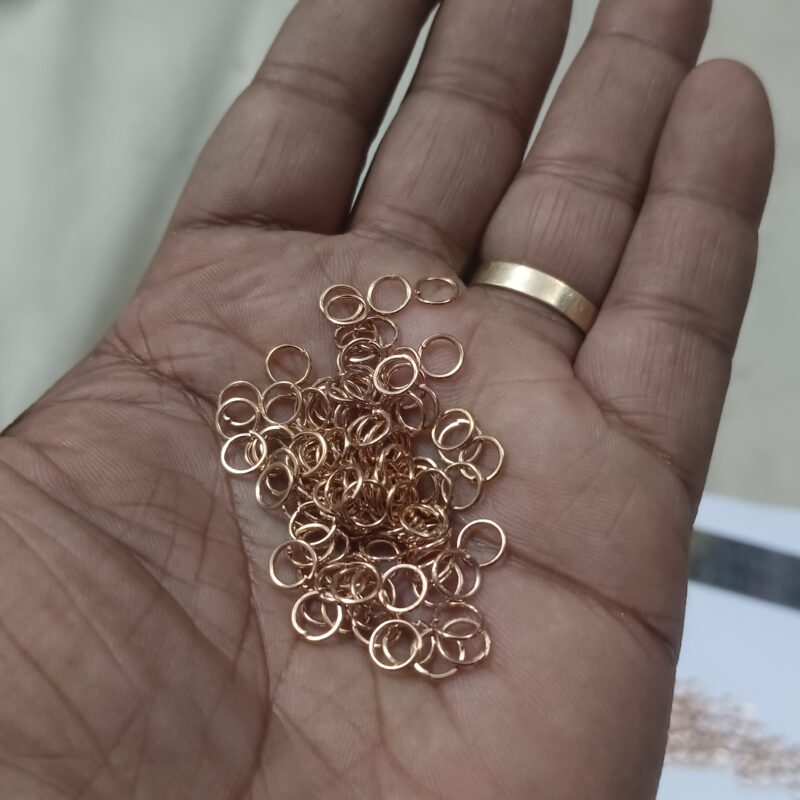 Copper Iron Open Jump Rings, 4mm - Pack of 1000 Pieces(50 Grams) - Image 2