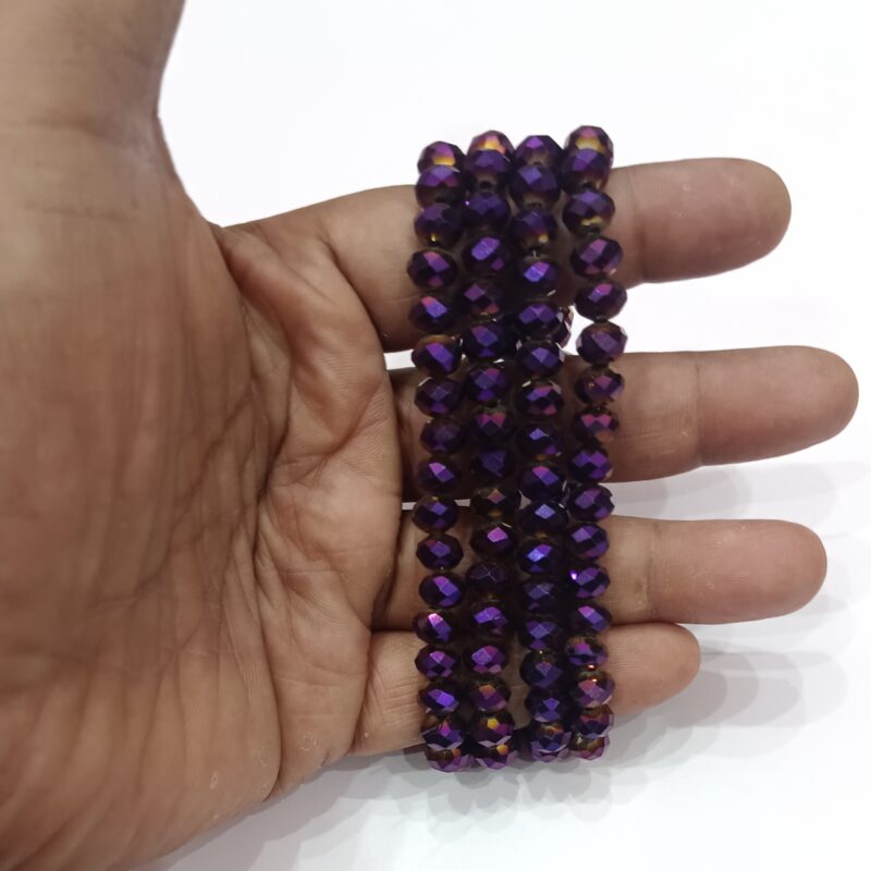 Metallic Purple crystal 8mm